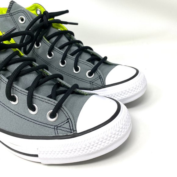 Converse Women's 169589C CTAS GTX HI Limestone Grey Lemon Venom Canvas Sneakers - Picture 3 of 9